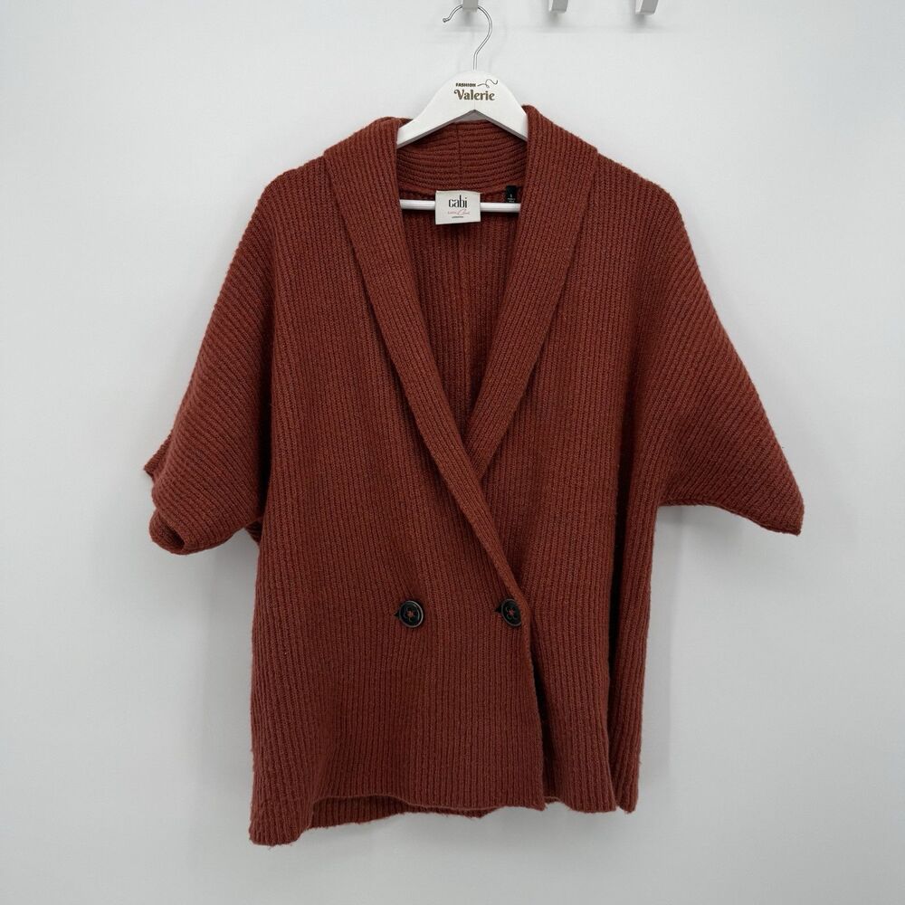 Cabi Red Button Front Cardigan Sweater Acrylic Size Small
